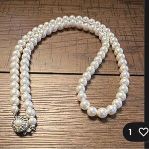 Vintage Sarah Coventry Double Strand White Pearl Necklace